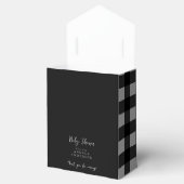 Schwarze und graue Gingham-Dusch-Dankeschön-Verpac Geschenkschachtel (Geöffnet)