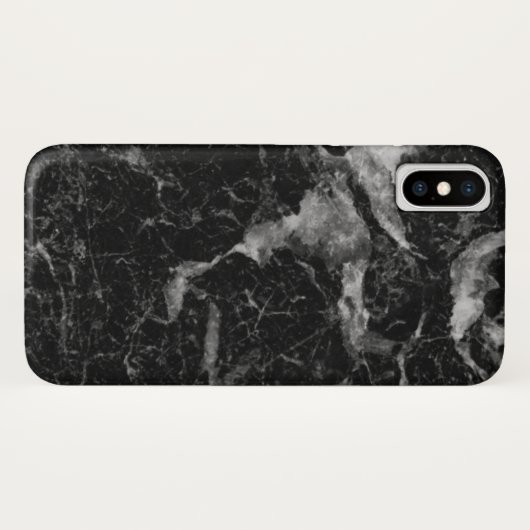 Schwarze und graue Imitate Marmorstruktur Case-Mate iPhone Hülle (Rückseite (Horizontal))