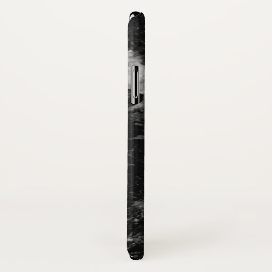 Schwarze und graue Imitate Marmorstruktur Case-Mate iPhone Hülle (Hinten/Rechts)