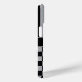 Schwarze und graue karierte gestreifte Personalisi Case-Mate iPhone Hülle (Rückseite / Rechts)