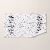 Schwarze und graue musikalische Anmerkungen Badhandtuch Set (Handtuch)