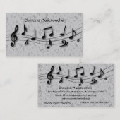 Schwarze und graue musikalische visitenkarte (Vorne/Hinten)