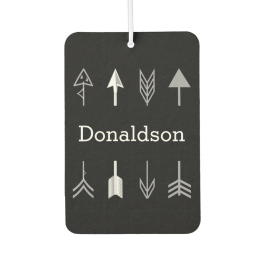 Schwarze und graue Pfeile Autolufterfrischer (Vorderseite)