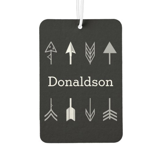 Schwarze und graue Pfeile Autolufterfrischer (Rückseite)