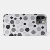 schwarze und graue Polka-Punkte, Case-Mate iPhone Hülle (Rückseite (Horizontal))