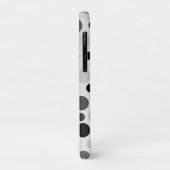 schwarze und graue Polka-Punkte, Case-Mate iPhone Hülle (Hinten/Links)