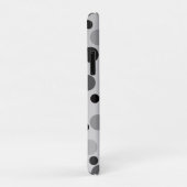 schwarze und graue Polka-Punkte, Case-Mate iPhone Hülle (Hinten/Rechts)