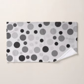schwarze und graue Polka-Punkte, Handtuch (Handtuch)
