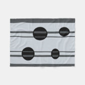 Schwarze und graue Punkte und Linien Fleecedecke (Vorderseite (Horizontal))