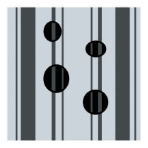 Schwarze und graue Punkte und Linien