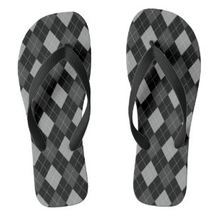 Schwarze und graue Raute Badesandalen
