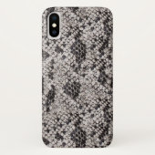 Schwarze und graue Schlangenhaut Case-Mate iPhone Hülle (Rückseite)