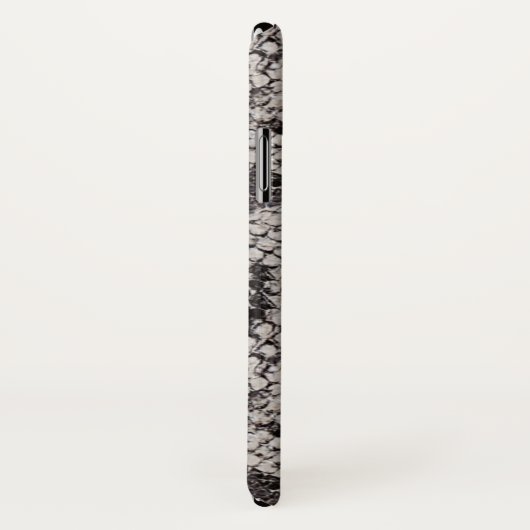 Schwarze und graue Schlangenhaut Case-Mate iPhone Hülle (Hinten/Rechts)