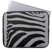 Schwarze und graue Streifen Laptopschutzhülle (Vorderseite)