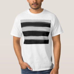 Schwarze und graue Streifen T-Shirt