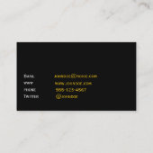 Schwarze und graue Streifen und Visitenkarte (Rückseite)