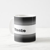 Schwarze und graue Tasse für einen Onkel (Vorderseite Links)