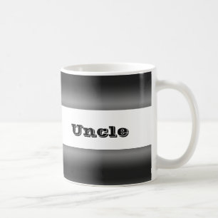 Schwarze und graue Tasse für einen Onkel