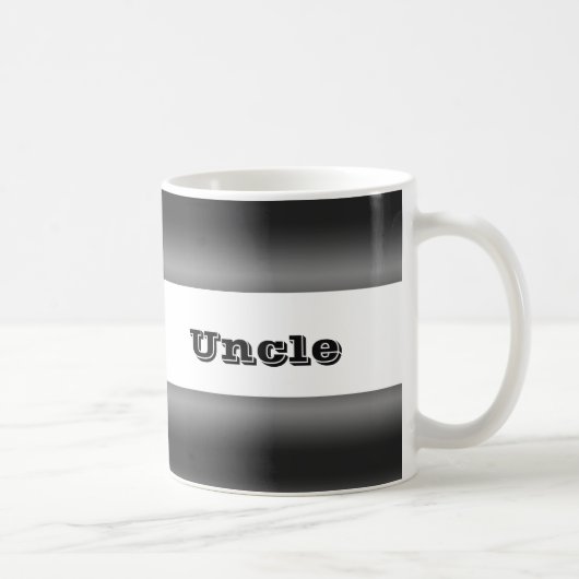 Schwarze und graue Tasse für einen Onkel (Rechts)