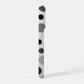 Schwarze und graue Tupfen,  iPhone Hülle (Rechte Seite)