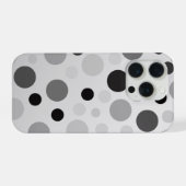 Schwarze und graue Tupfen,  iPhone Hülle (Rückseite (Horizontal))