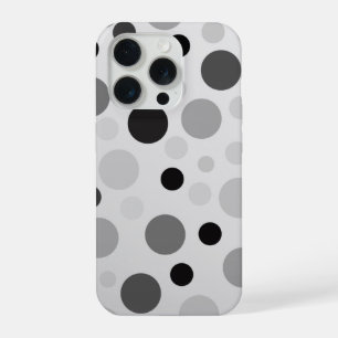Schwarze und graue Tupfen, iPhone 15 Pro Hülle