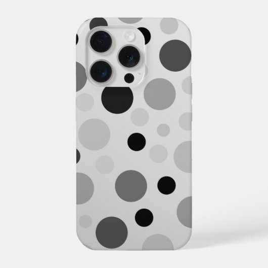 Schwarze und graue Tupfen,  iPhone Hülle (Rückseite)