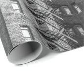 SCHWARZE UND GRAUKONKRETE GEBÄUDE GESCHENKPAPIER (Rolleneckpunkt)