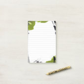Schwarze und grüne abstrakte Design 3M Post-it® No Post-it Klebezettel (Auf Schreibtisch)