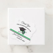 Schwarze und grüne Cap & Tassel | ABSCHLUSS Geschenkanhänger (Beispiel)