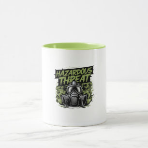 Schwarze und grüne gefährliche Illustrations-Tasse Tasse