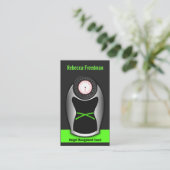 Schwarze und grüne Gewichtsabnahme Visitenkarte (Stehend Vorderseite)