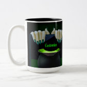 Schwarze und grüne Hexen Zweifarbige Tasse (Links)