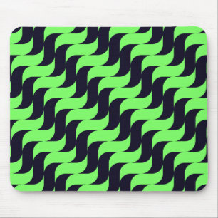 Schwarze und grüne kaskadierende Welle Mousepad