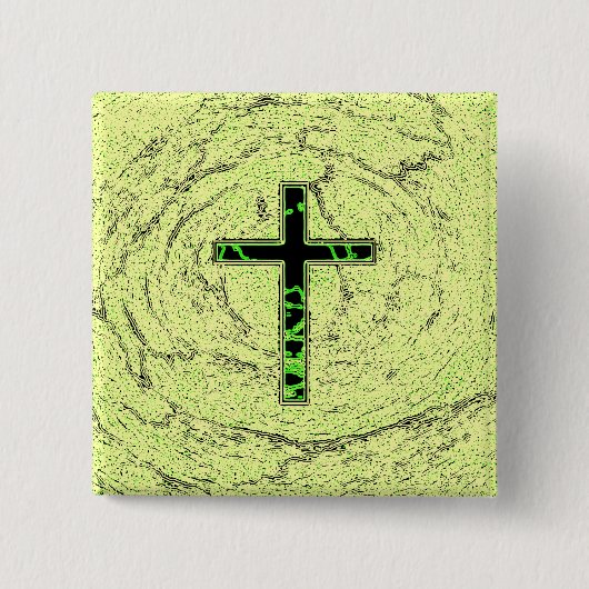 SCHWARZE UND GRÜNE KREUZEN MIT MARKE BUTTON (Vorderseite)