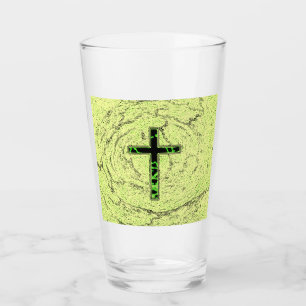 SCHWARZE UND GRÜNE KREUZEN MIT MARKE GLAS