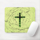SCHWARZE UND GRÜNE KREUZEN MIT MARKE MOUSEPAD (Mit Mouse)