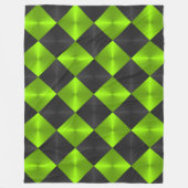 Schwarze und grüne Metallic-Aussichtsplattformen Fleecedecke (Vorderseite)