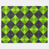 Schwarze und grüne Metallic-Aussichtsplattformen Fleecedecke (Vorderseite (Horizontal))