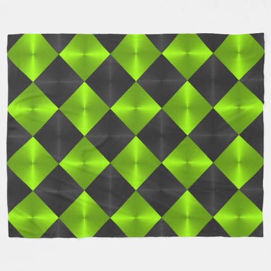 Schwarze und grüne Metallic-Aussichtsplattformen Fleecedecke (Vorderseite (Horizontal))