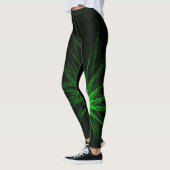 Schwarze und grüne NeonLeggings Leggings (Links)