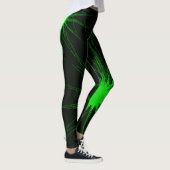 Schwarze und grüne NeonLeggings Leggings (Rechts)