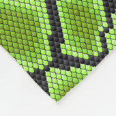 Schwarze und Grüne Schlangenhaut Fleecedecke (Ecke)