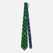 Schwarze und grüne Tartan-Karo-Krawatte Krawatte (Vorderseite)