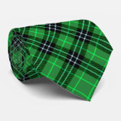 Schwarze und grüne Tartan-Karo-Krawatte Krawatte (Gerollt)