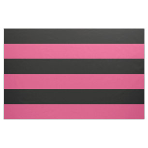 Schwarze und Hot-Pink-weiße Streifen große Größe Stoff