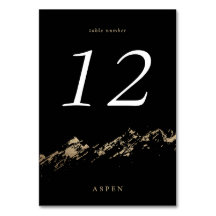 Schwarze und Imitate Gold Foil Mountains Table Car