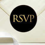 Schwarze und Imitate Gold Fossil UAWG Runder Aufkleber<br><div class="desc">Schwarze und Imitate Gold Foil UAWG Aufkleber.</div>