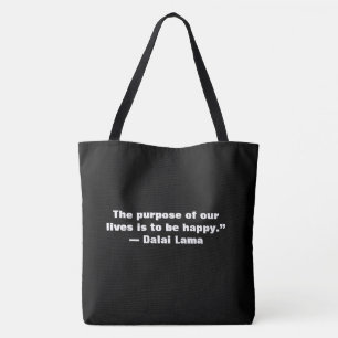 Schwarze und kleine Zitate Text Tasche