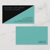 Schwarze und kundenspezifische Farbavantgarde Visitenkarte (Vorne/Hinten)